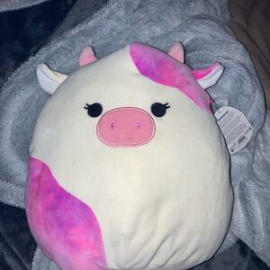 Squishmallows Pink and White Cow Plush